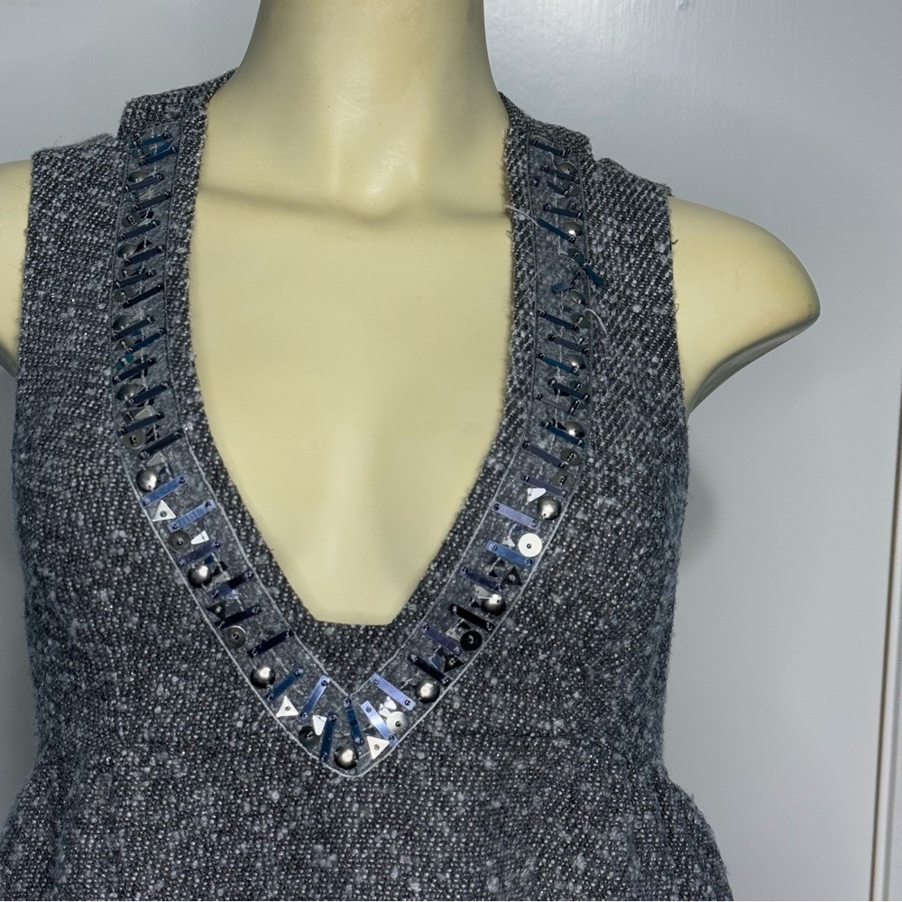Anna Sui for Target Gossip Girls Collection Elegant Gray Sleeveless Dress 3 XS - Picture 3 of 16